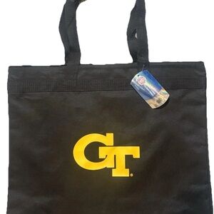 Georgia Tech Yellow Jackets, black and yellow zipper Tote Bag